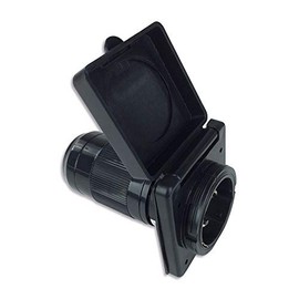 Black 50 amp RV power cord inlet twist lock for RVs, Marine, and other applications