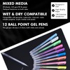 Vanli's Hardcover Black Paper Sketchbook & 12 Pack Ball Point