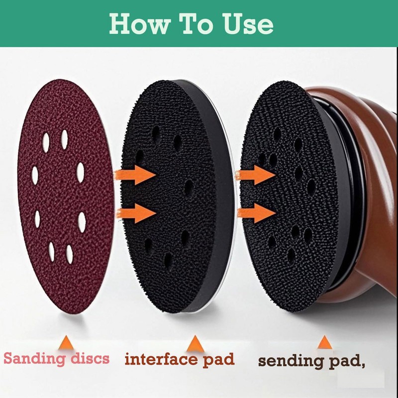 5 Inch 8 Hole Hook and Loop Sanding Discs for