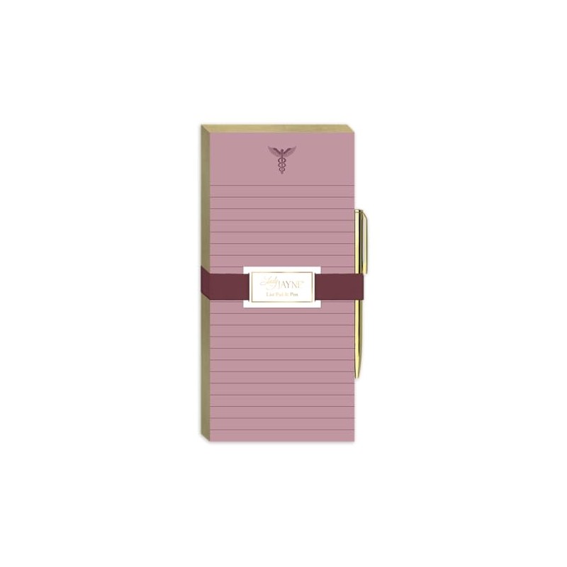 Lady Jayne Nurse Icons Caduceus Magnetic List Pad With Pen
