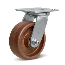 CWfutureparts 5"X2" High-Temp Nylon Heavy Duty Casters,1 Swivel Caster, Industrial Casters for Bakery, Metal Smelting, Commercial Kitchen-1000 LBS Load Capacity