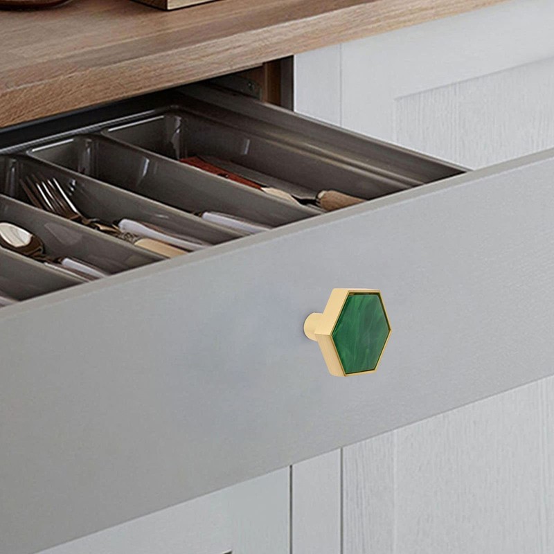 SWZHAI 12 Pcs Gold Knobs for Dresser Drawers, Brushed Brass