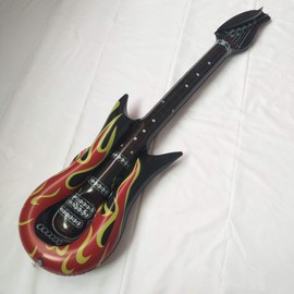 Morndew 2 PCS Inflatable Flame Guitar for Stage Properties Parent-child Early Education Supplies Kids Birthday Party Decoration