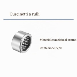 Kozelo 5pz HK1612 Ago Rotolo Cuscinetti - [16mm x 22mm x 12mm] Estremità Aperta per Riduttore Utilizzo, Cromo Acciaio Rotoli