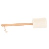 PACKOVE Natural Loofah Bath Brush Long Handle Exfoliating Shower Skin