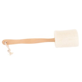 PACKOVE Natural Loofah Bath Brush Long Handle Exfoliating Shower Skin Cleaning Tool for Home Use and Comfortable Bathing Experience