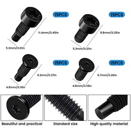60 Pcs Ring Doorbell Screws Set, Replacement Security Screws, Spare Screws for Ring Doorbell Accessories, Compatible with Video Doorbell Smart Doorbell(T6/T15)