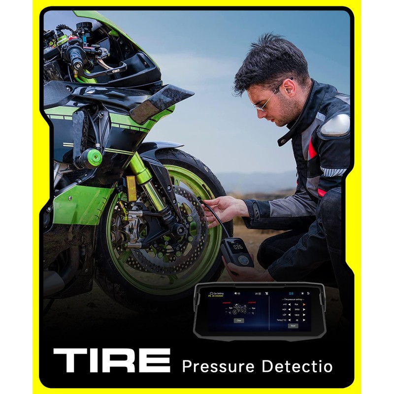 Rimoody 6.86 Inches Motorcycle Portable Carplay Car Radio with Wireless