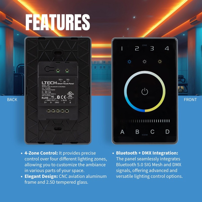 LTech UB2 Tunable White (CCT) DMX & Bluetooth BLE 5.0