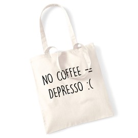 Flox Creative No coffee = depresso tote bag