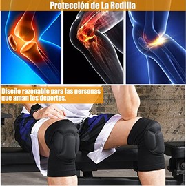 Rodilleras Deportivas, Rodilleras de Esponja Gruesa, Rodilleras Transpirables para Prevención de Colisiones para Deportes al Aire Libre, Correr,