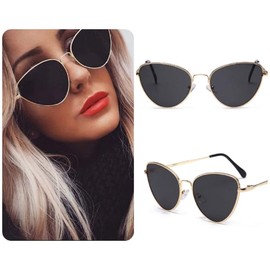 No Name Ltd Cateye Sunglasses for Women Ladies 1950s Retro Vintage Slim Cat Eye Celeb IBIZA 2024