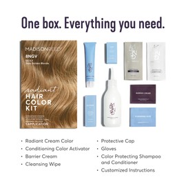 Madison Reed Radiant Hair Color Kit, Dark Champagne Blonde for Superior Gray Coverage, Ammonia-Free, 8NGV Sicily Blonde, Permanent Hair Dye, Pack of 2