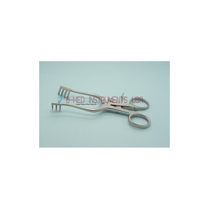 Weitlaner Retractor, Sharp 3x4 Prong, 5.5", Stainless Steel Tool for