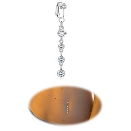 Cristina Fake Belly Ring Fake Belly Piercing for Women Clip On Belly Piercing Fake Belly Button Piercing Fake Navel Ring Non Piercing E