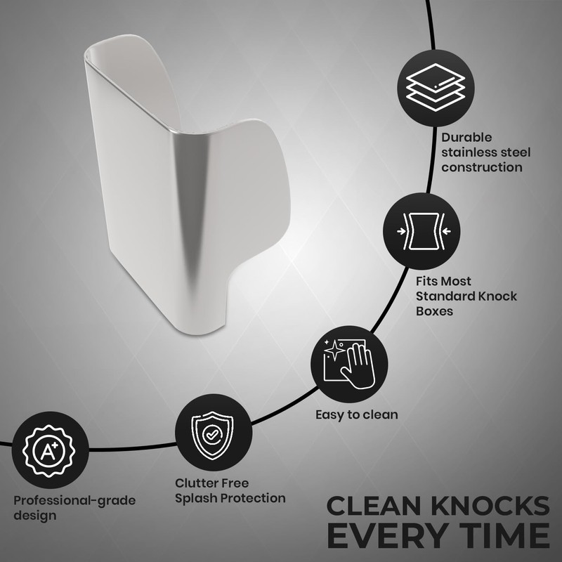 Rattleware Stainless Steel Espresso Knock Box Splash Guard for Home,