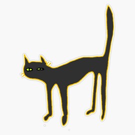 Leyland Designs Judgmental Cat Sticker Outdoor Rated Vinyl Sticker Decal for Windows, Bumpers, Laptops or Crafts 5"