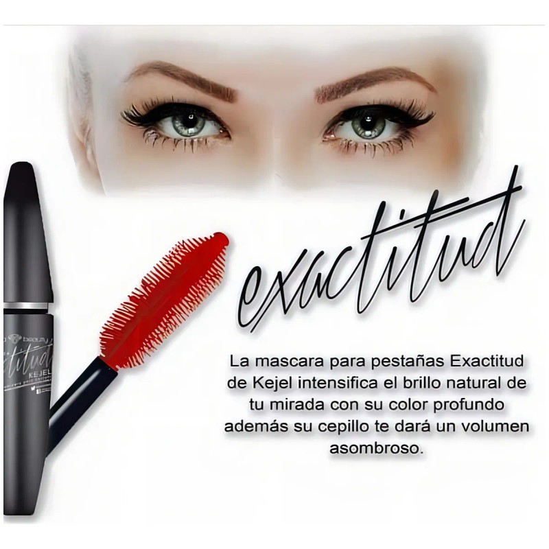 Máscara de pestañas Diamond Beauty Exactitud Fibras Alargadoras color negro