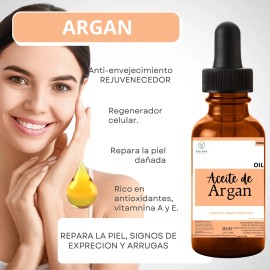 Kit 2 Aceite De Argan 100% Puro Todo Tipo De Piel Día/noche