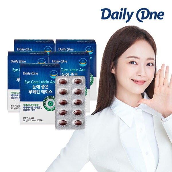 Daily One Lutein Ace eye supplement beta-carotene 600mg / 데일리원  눈에 좋은 루테인 에이스 눈 영양제 베타카로틴 600mg X 60캡슐 5