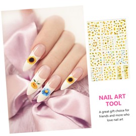 FOMIYES Sunflower Nail Decals 3 Sheets Nail Stickers for Art Decor for Daily Wear
