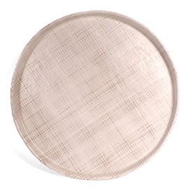 Luxe Linen 10-1/2" Melamine Dinner Plate/Platter, Beige