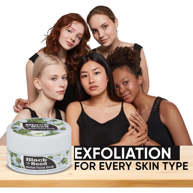 Exfoliante Facial de Semilla Negra Herboganic – Suavidad y Brillo