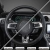 West Llama Car Steering Wheel Cover for Ford Escape,Explorer,Fusion,Focus,Bronco,Transit,Edge(Diamond Quilted-Black+Blue-
