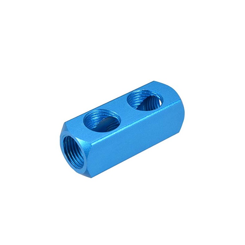 sourcing map G 1/2" Thread 5 Ports 2 Way Manifold