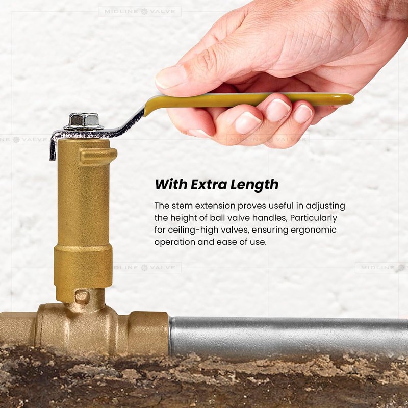 Midline Valve 5UVGZ Stem Extension for 1-1/4 in, 1-1/2 in.