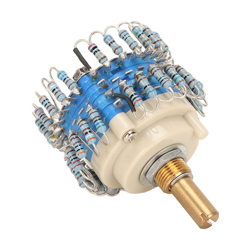 Two Channels Volume Potentiometer 2×24 Gear 20K High Accuracy Volume