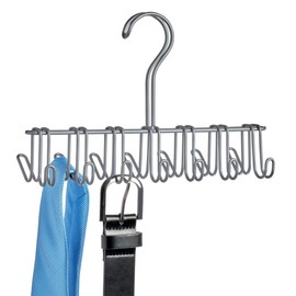 iDesign Tie and Belt Organizer Rack for Closet - Graphite Gray