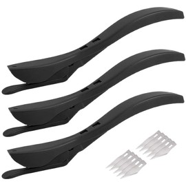 3PCS Wrapping Paper Cutter, Concealed Safety Sliding Cutter, Vinyl Gift Wrap Cutting Tool with Handle, Paper Cutter with Blades for Scrapbooking Christmas Wrap Roll Paper (Black)