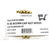 6-32 Acorn Cap Nuts Solid Brass (25 Pieces)