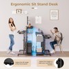 Dripex Mobile Standing Desk with Power Outlets & Strip Lights,