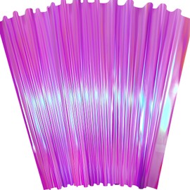 Outus Iridescent Cellophane Roll Iridescent Wrapping Paper Cellophane Wrap for Gift Baskets Iridescent Film for DIY Wrapping Baby Shower Decoration Supplies (Purple,39 x 138 Inch)