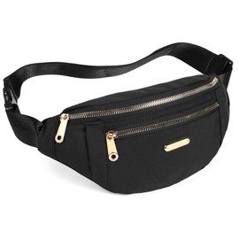 Bum Bag, Belt Bag, Adjustable Strap, Waist Bag, Bum Bag, Women's Stylish, Casual Stylish Waist Bag for Camping, Hiking, Fitness, Cycling, Travel, black