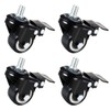 YOKIVE 4 Pcs Threaded Stem Caster, Polyurethane Swivel Wheel Threaded