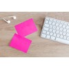 3 Pads of 100 Neon Pink Sticky Notes 76mm x