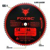 FOXBC 14 Inch Metal Steel Cutting Saw Blade 66 Tooth