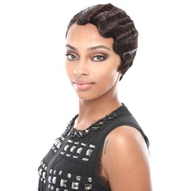 Janet Collection 100% Human Hair (Remy) Mommy Ii Wig (1B)