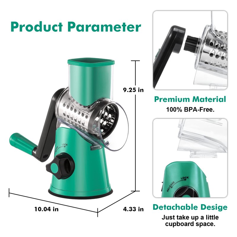 Cheese Grater Rotary, Rotary Grater for Kitchen, Kitchen Grater Vegetable