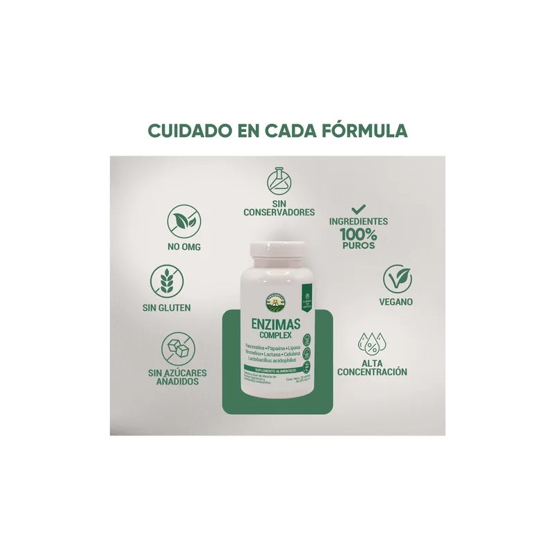 Enzimas Digestivas Lactasa, Lipasa 30 Caps Pasiguaro