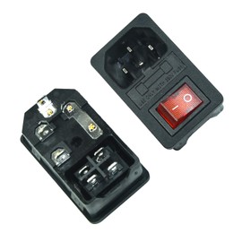 2 módulos de entrada principal FILSHU, interruptor, conector de correo IEC, portafusibles