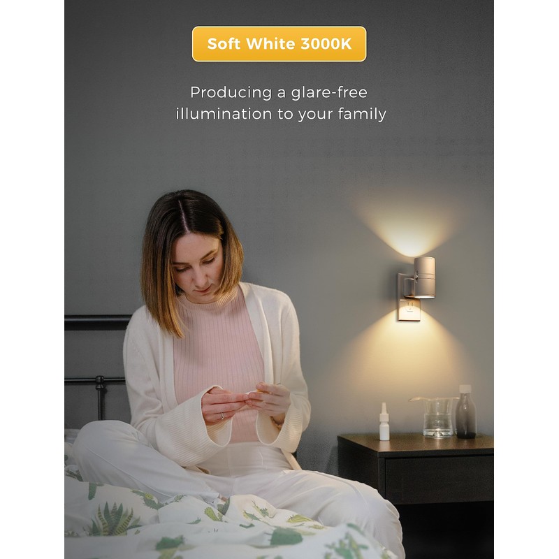 L LOHAS LED 4X Night Light Plug in, LOHAS Modern