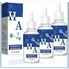 Abote 3 BOTTLES Hyaluronic ACID Serum for face and anti-wrinkle and aging HA Serum