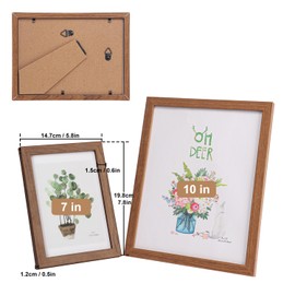 Geytetqi 18 Pack 5 x 7 Inch Wooden Picture Frames, Rustic and Farmhouse Wood Picture Frames for Craft, Ideal for Table, Home and Wall Decor