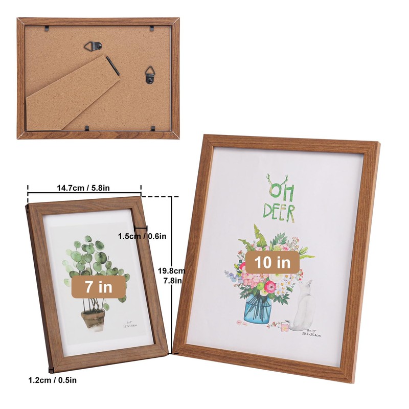 Geytetqi 18 Pack 5 x 7 Inch Wooden Picture Frames,
