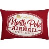 VHC Brands Christmas Holiday Festive Red Pillow w/Insert- North Pole