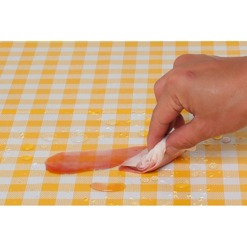 Home Direct Oilcloth Tablecloth Washable Round 140 cm Yellow